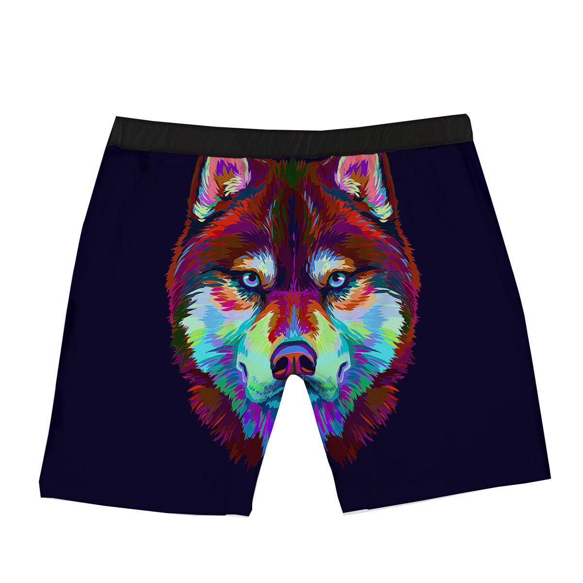 Siberian Husky Colorful Print Boxer Briefs