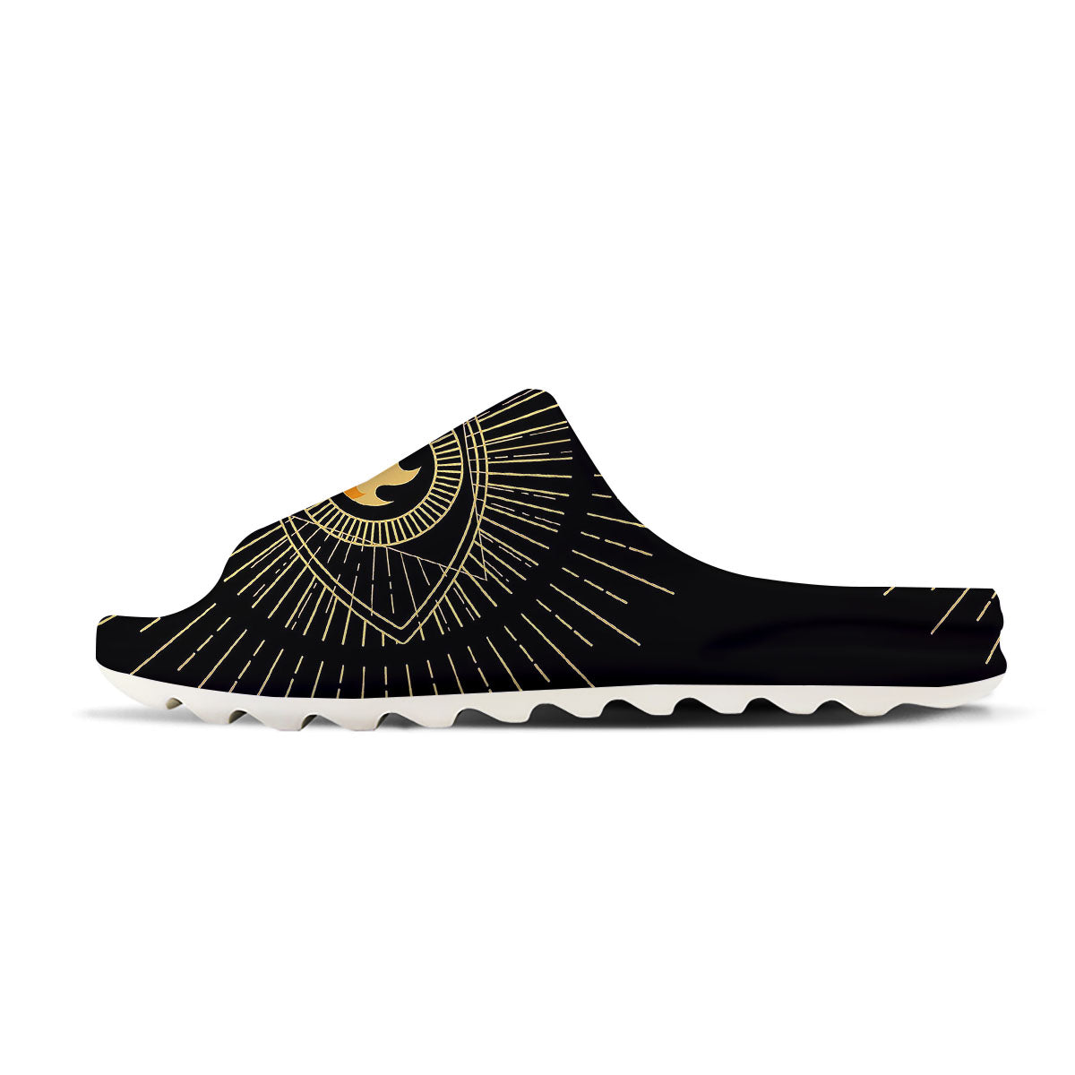 Sight Masonic Eye Print Sandals-grizzshop