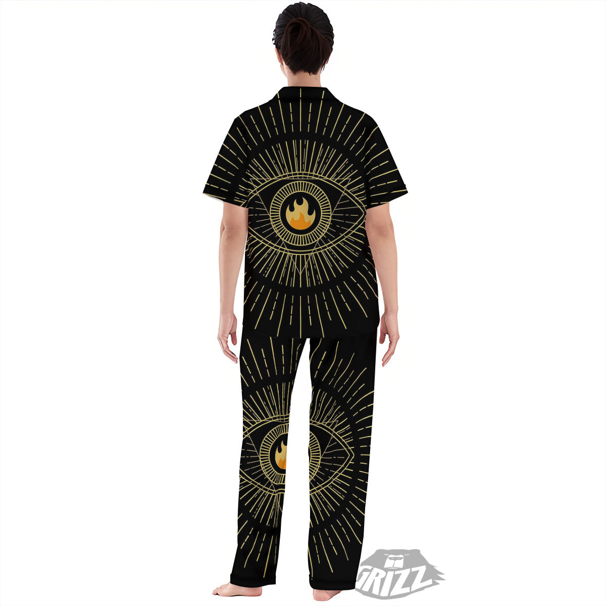 Sight Masonic Eye Print Women's Pajamas Set-grizzshop