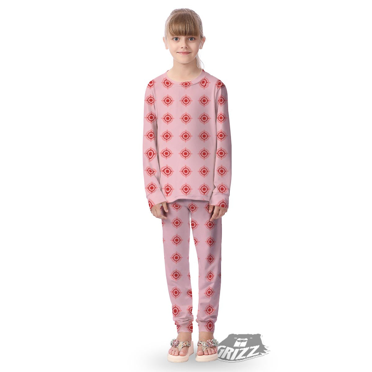 Sight Red Gun Print Pattern Kid's Pajamas-grizzshop