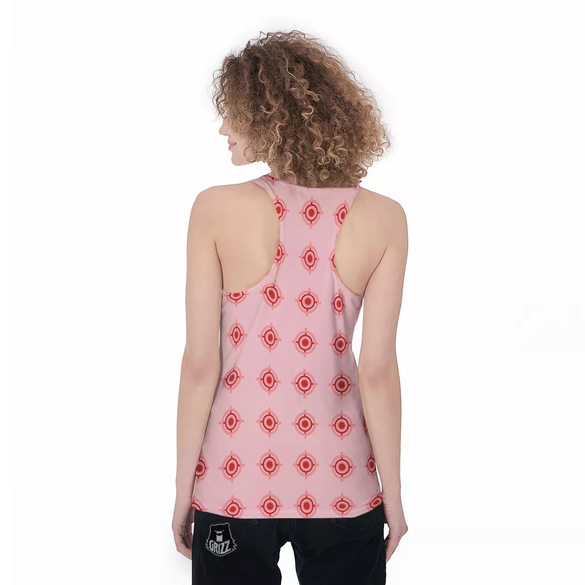Sight Red Gun Print Pattern Women's Racerback Tank Top-grizzshop