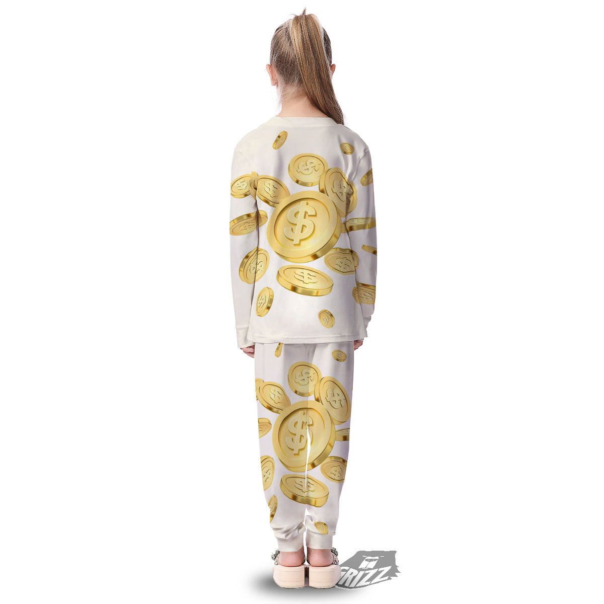 Sign Explosion Golden Dollar Print Kid's Pajamas-grizzshop