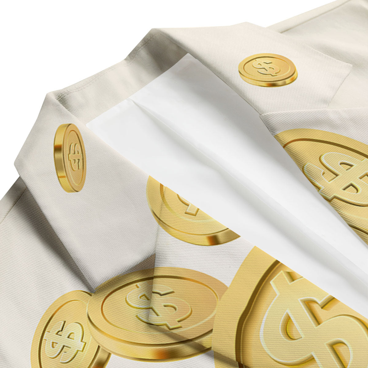 Sign Explosion Golden Dollar Print Men's Blazer-grizzshop