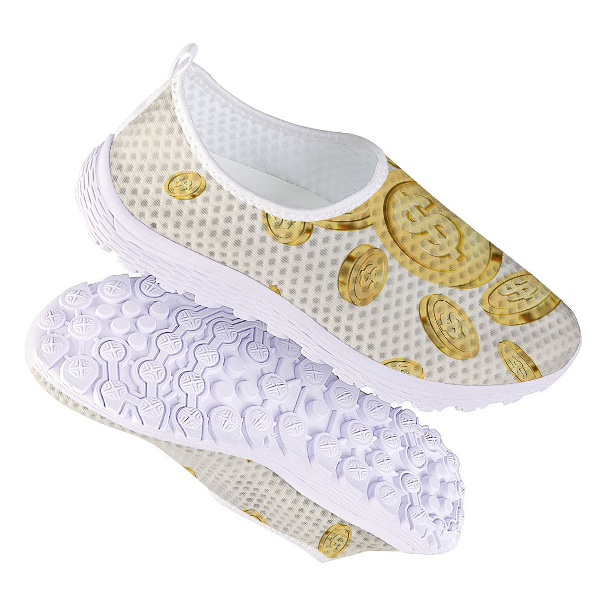 Sign Explosion Golden Dollar Print Nurse Shoes-grizzshop