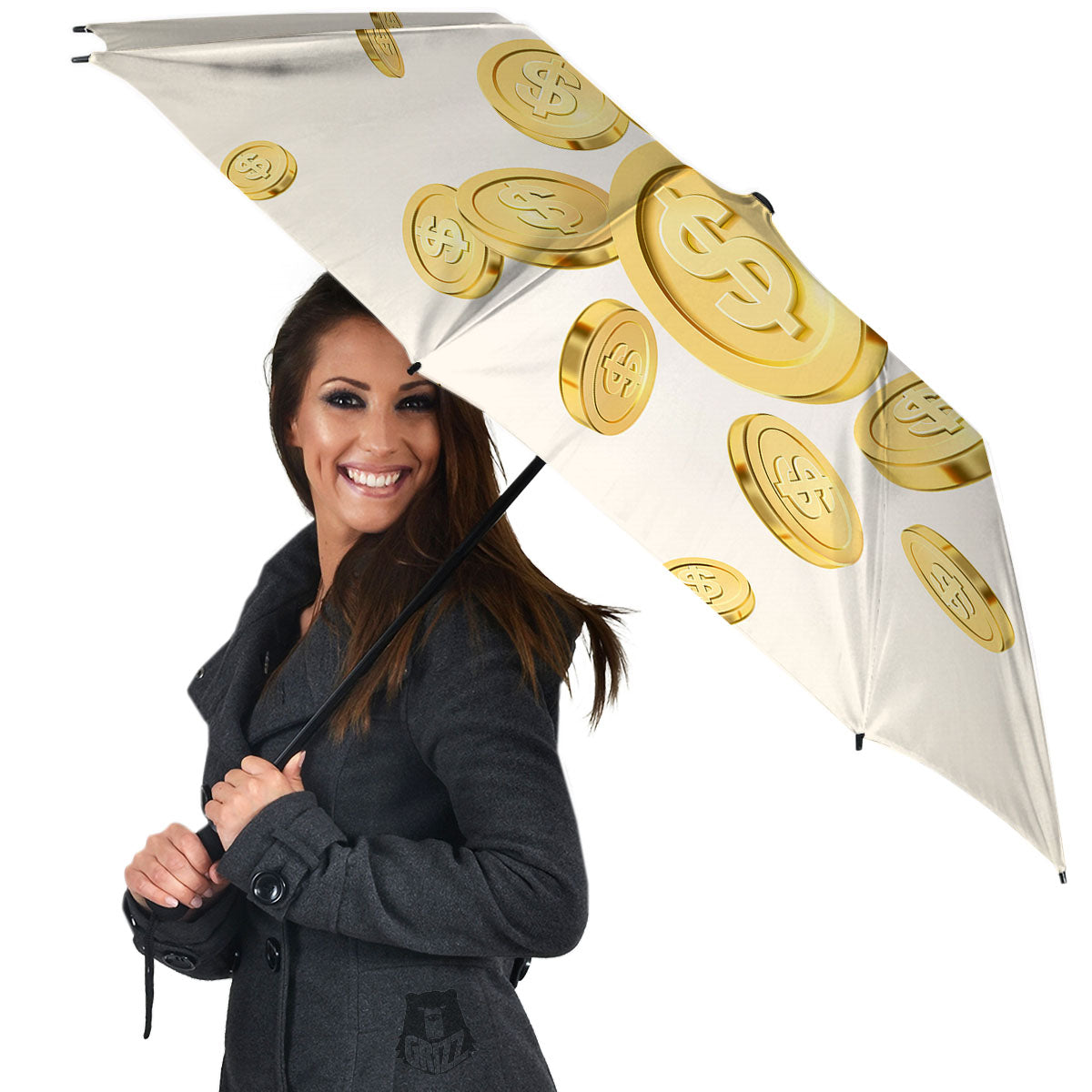 Sign Explosion Golden Dollar Print Umbrella-grizzshop