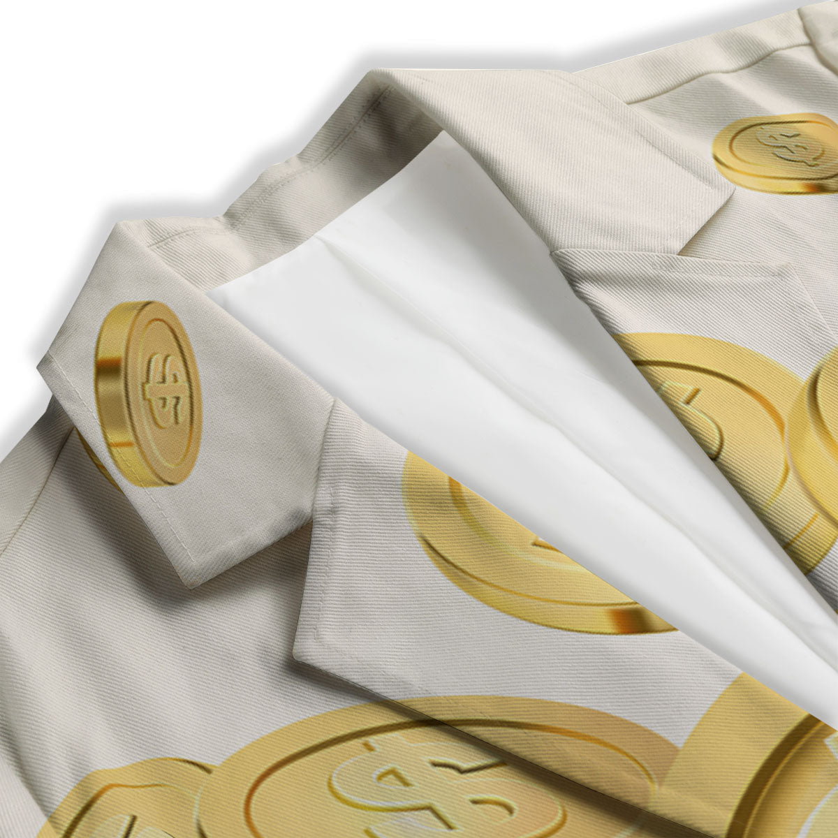 Sign Explosion Golden Dollar Print Women's Blazer-grizzshop