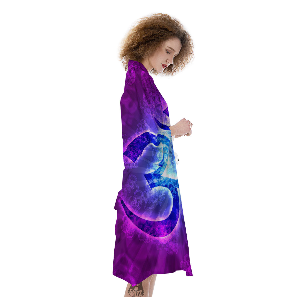 Sign Om Indian Print Kimono-grizzshop