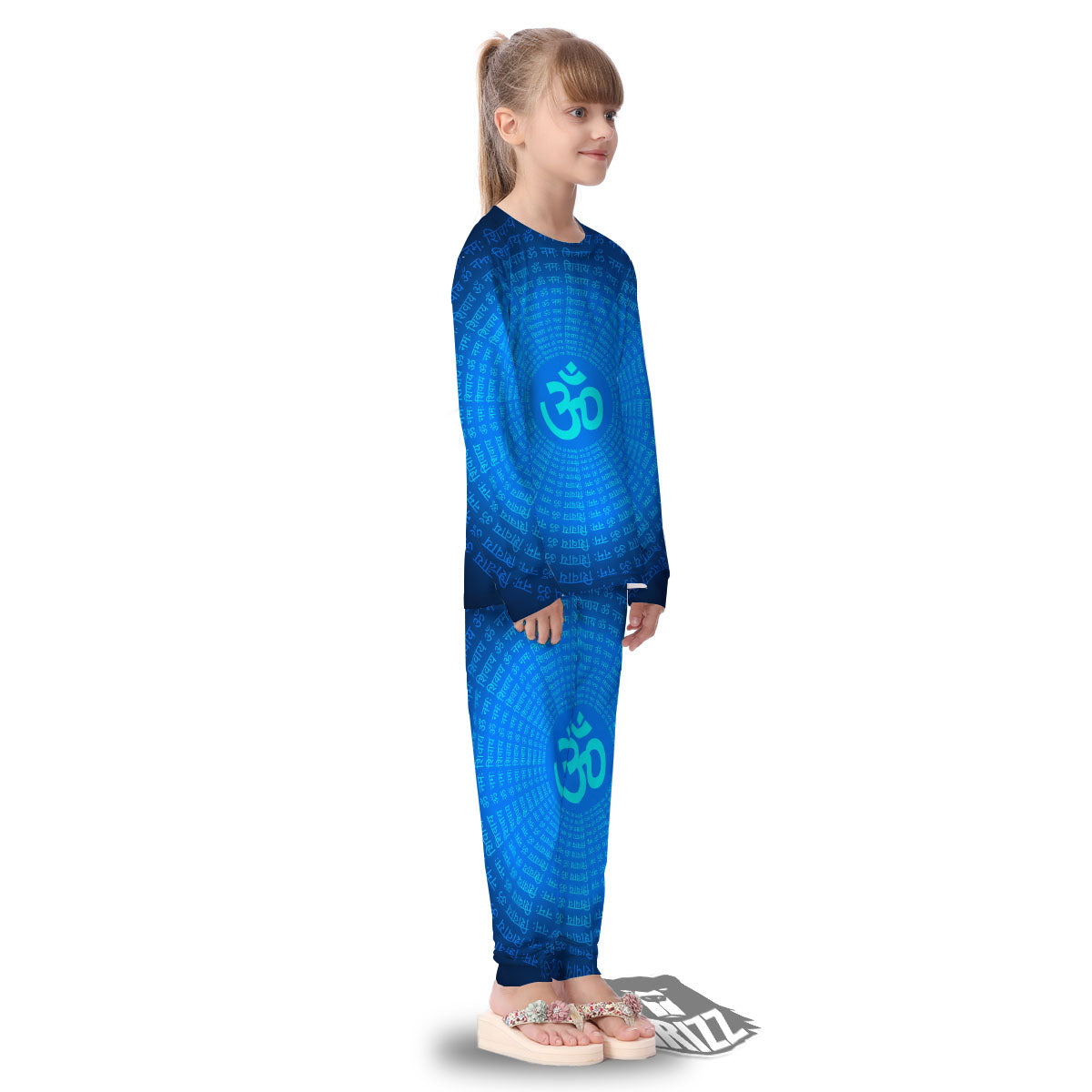 Sign Om Spiritual Print Kid's Pajamas-grizzshop