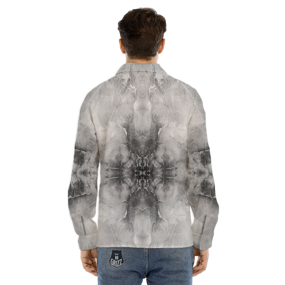 Sign Om Spiritual Print Men's Dress Shirts-grizzshop