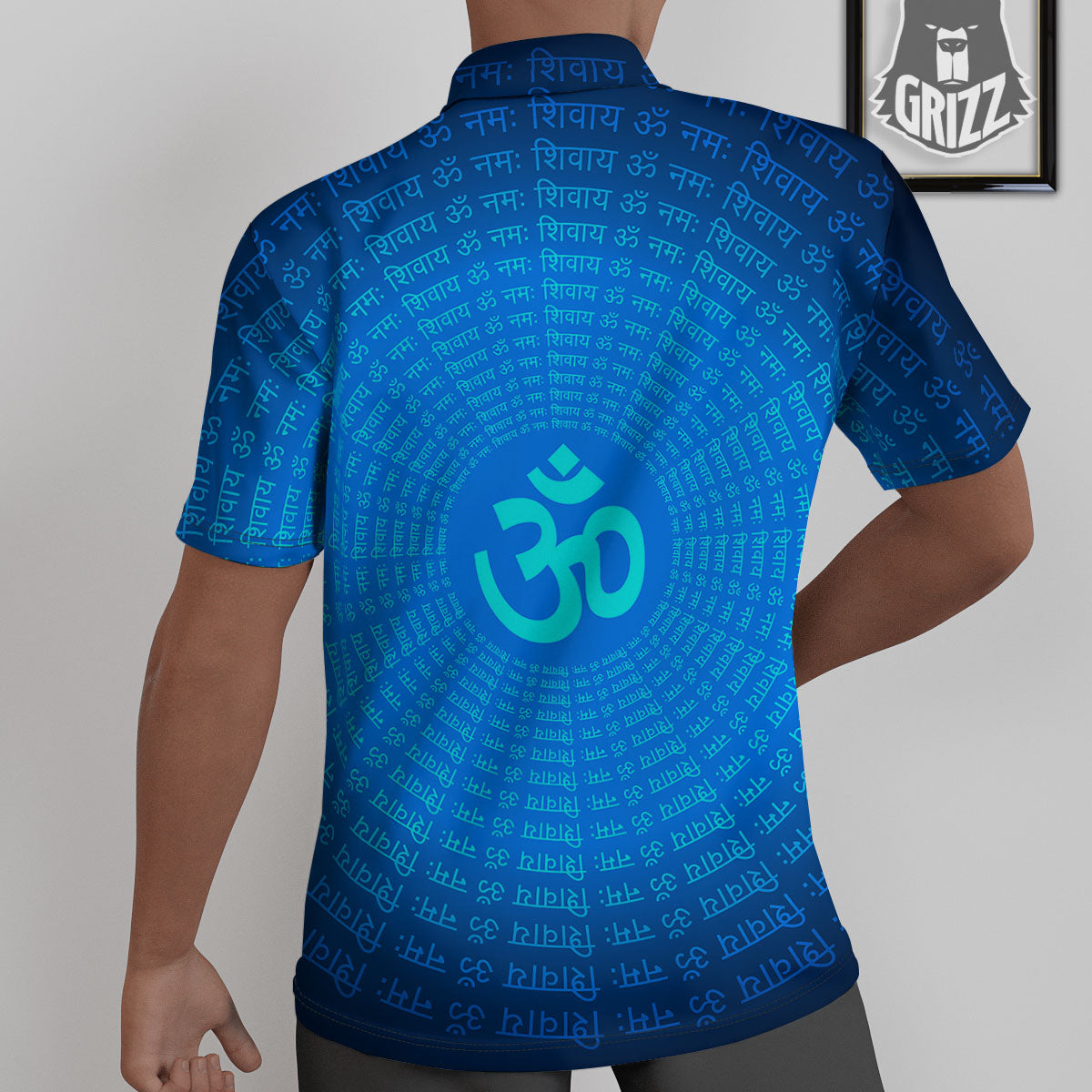 Sign Om Spiritual Print Untucked Shirts-grizzshop