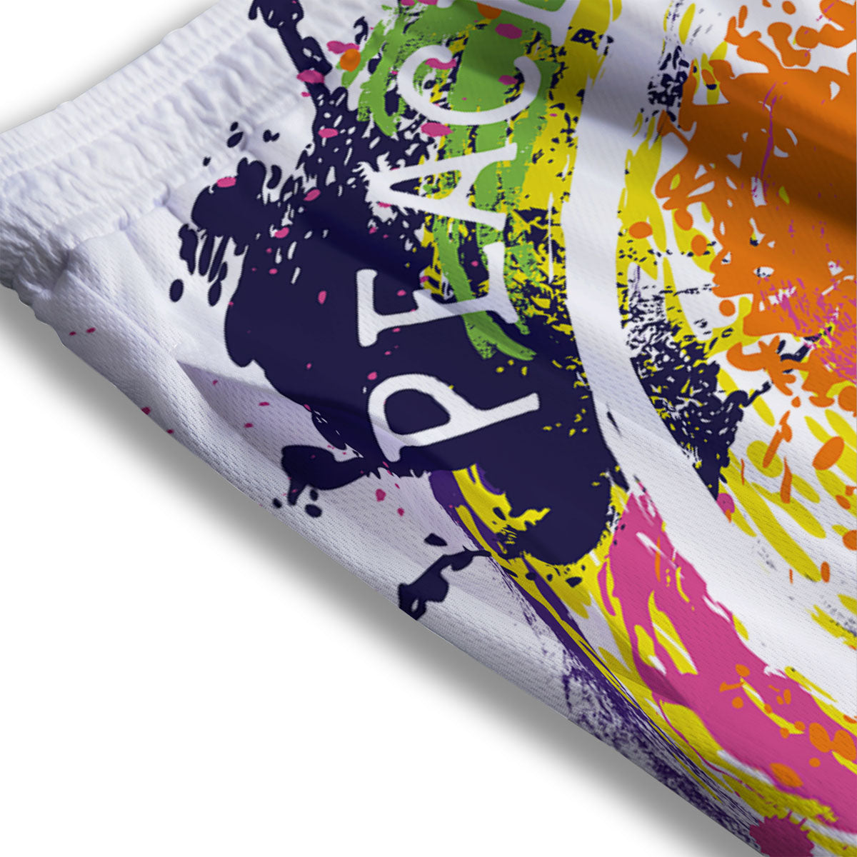 Sign Peace Rasta Print Mesh Shorts
