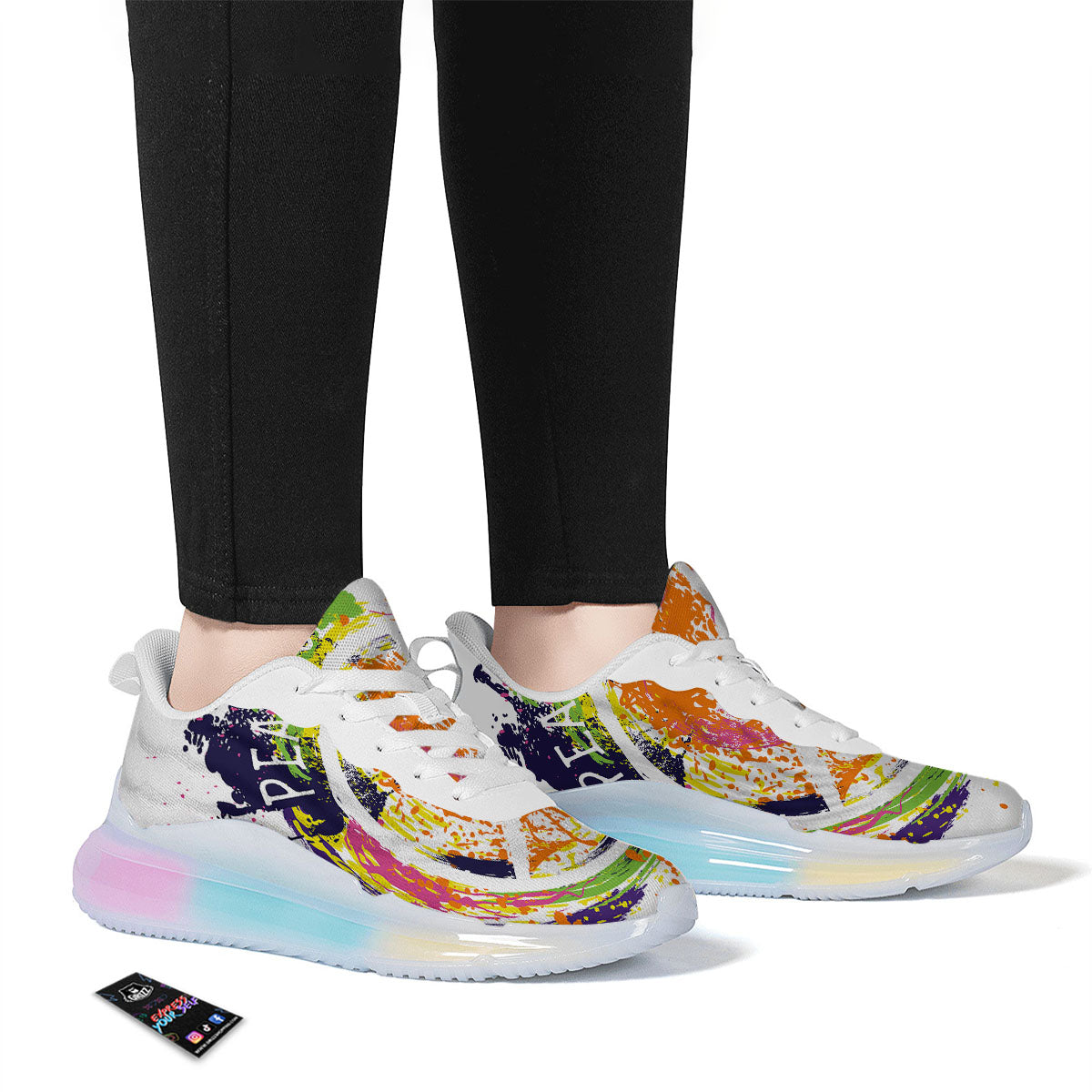 Sign Peace Rasta Print Running Sneakers-grizzshop