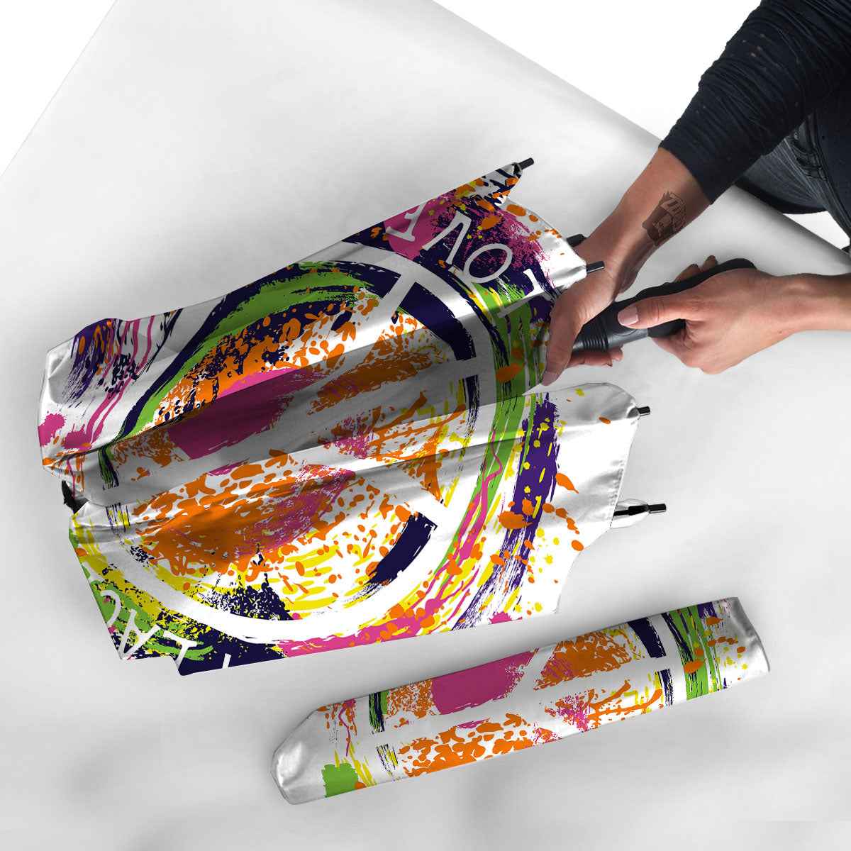 Sign Peace Rasta Print Umbrella-grizzshop