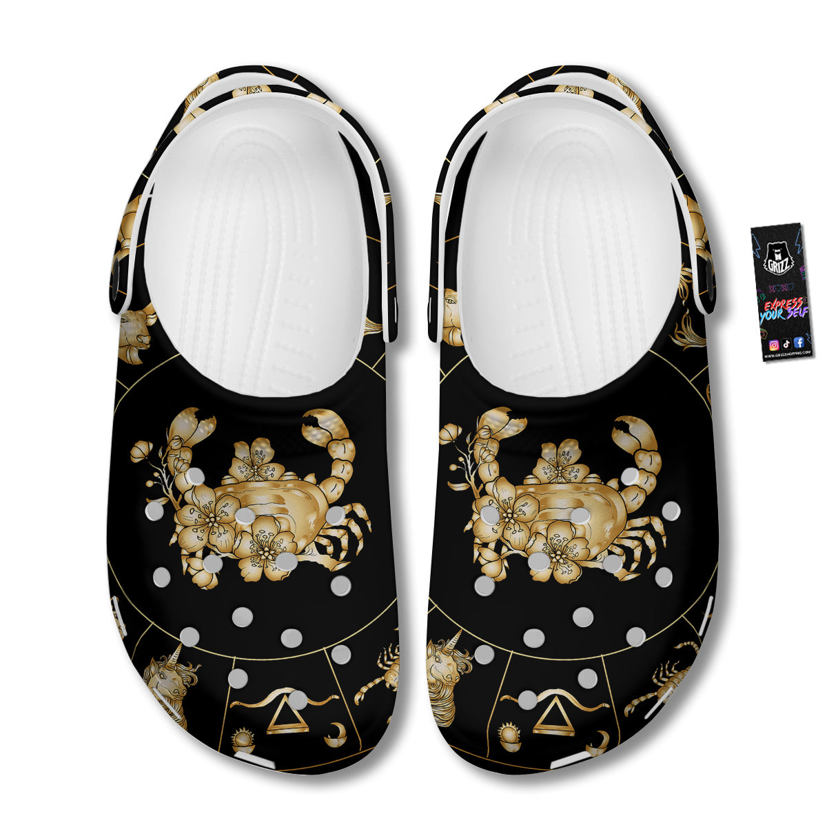 Signs Astrological And Cancer Print Clog-grizzshop