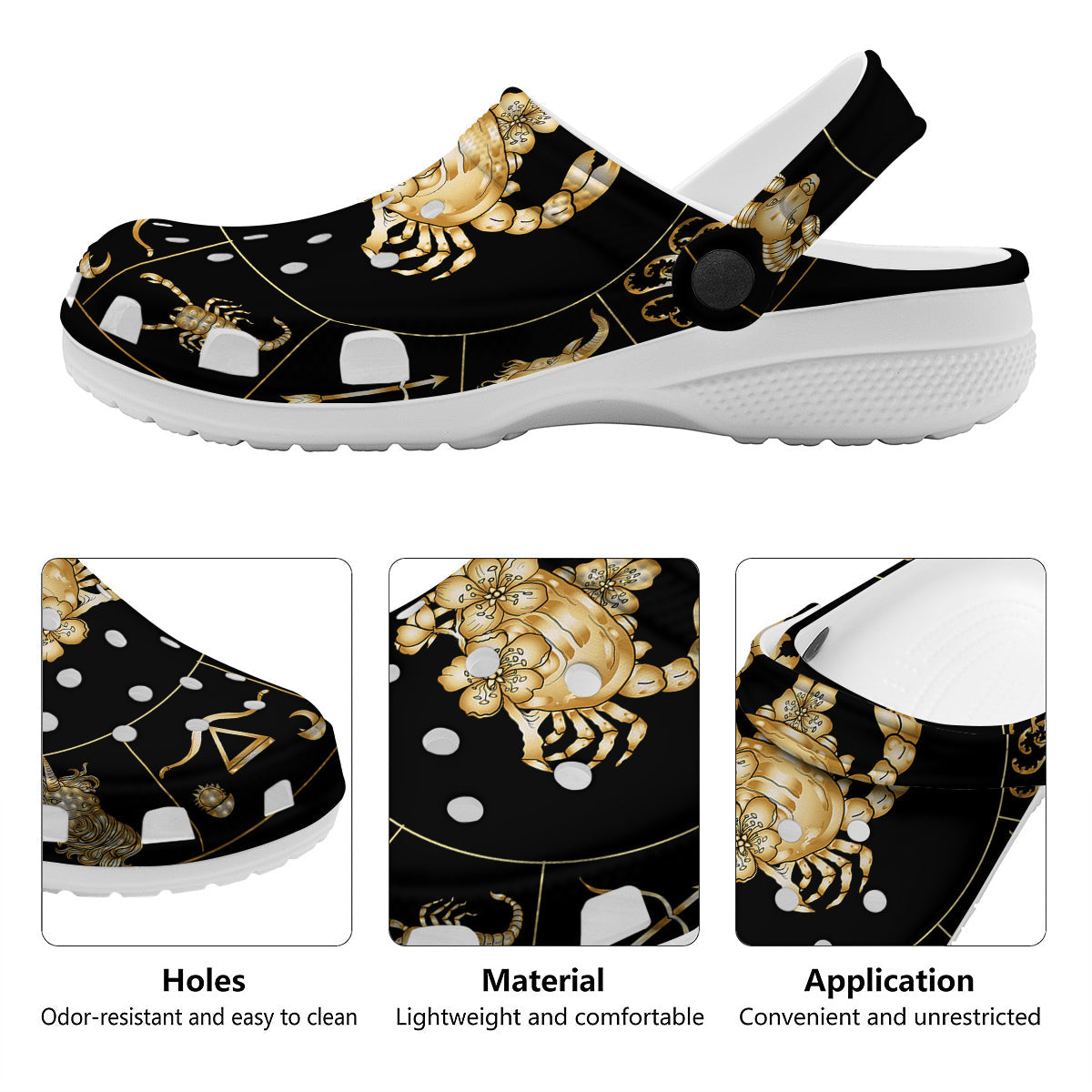 Signs Astrological And Cancer Print Clog-grizzshop