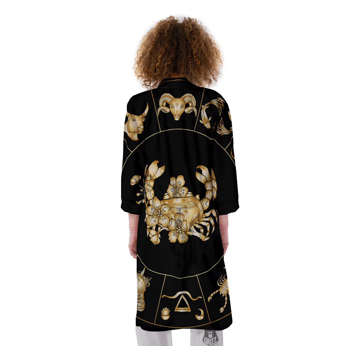 Signs Astrological And Cancer Print Kimono-grizzshop