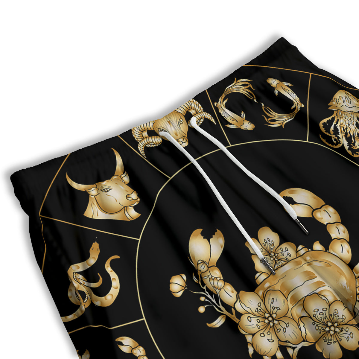 Signs Astrological And Cancer Print Men's Athletic Shorts