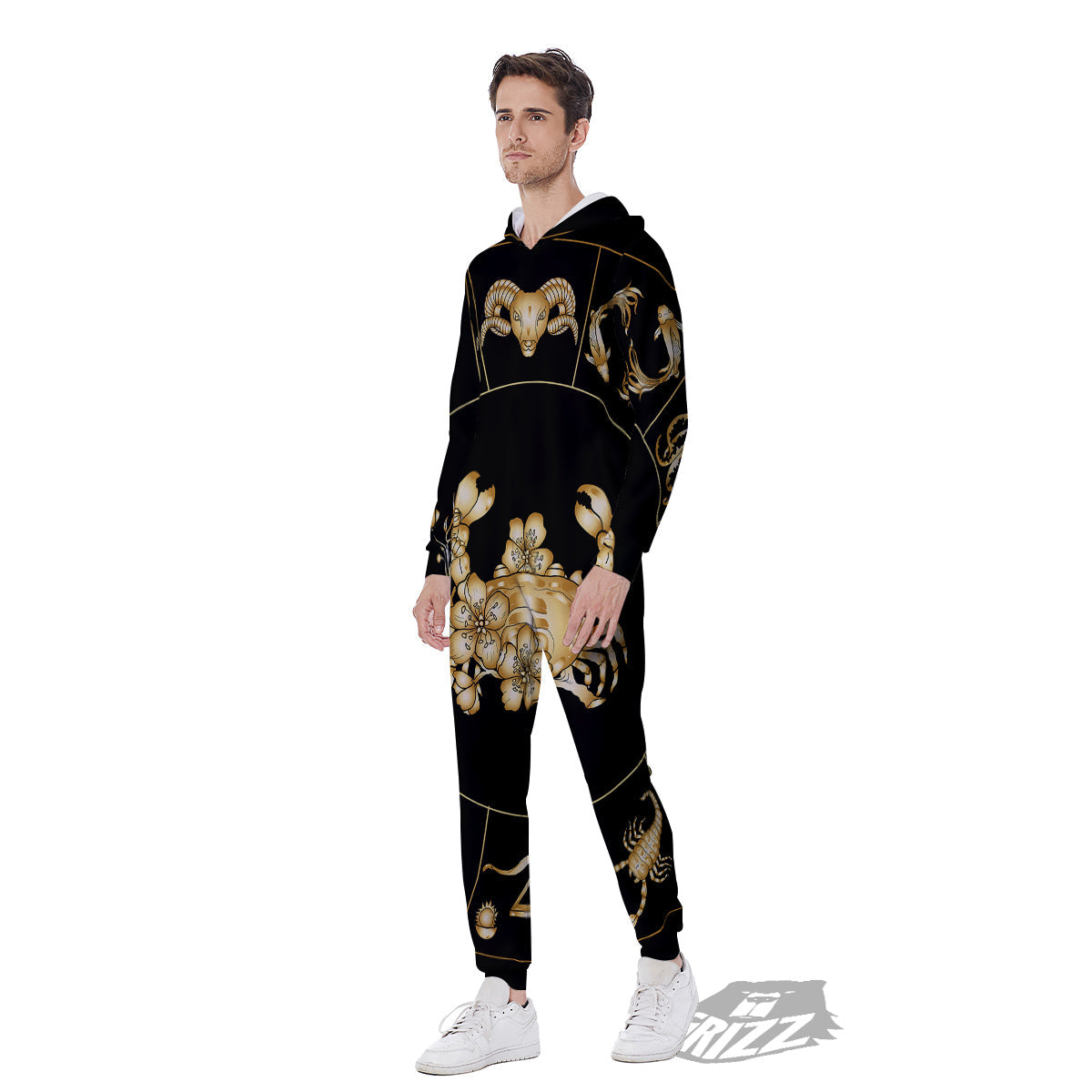 Signs Astrological And Cancer Print Men's Jumpsuit-grizzshop