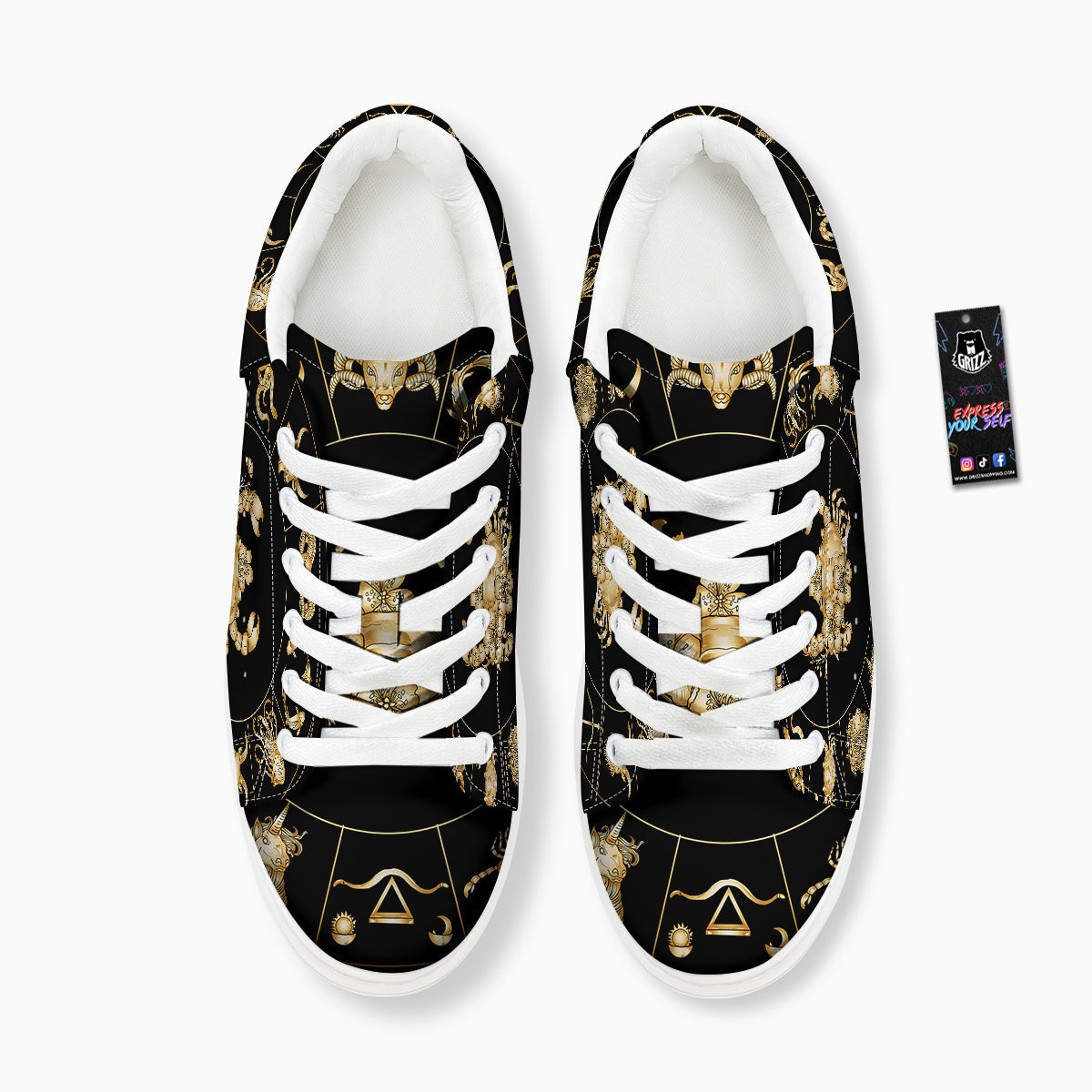 Signs Astrological And Cancer Print Platform Shoes-grizzshop