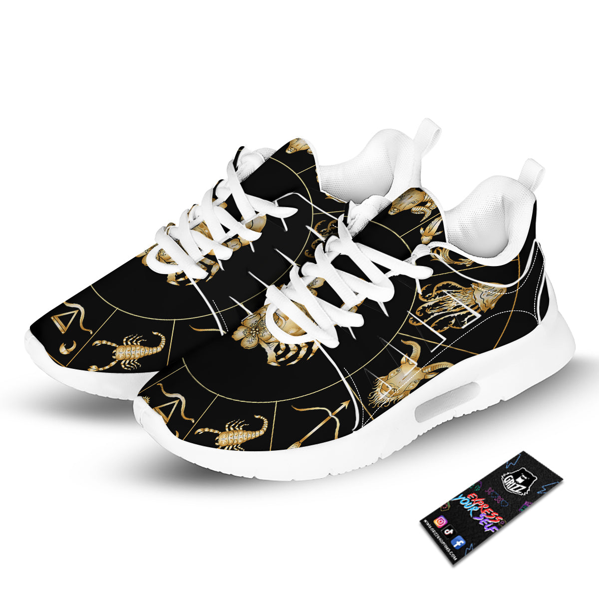 Signs Astrological And Cancer Print Tennis Shoes-grizzshop