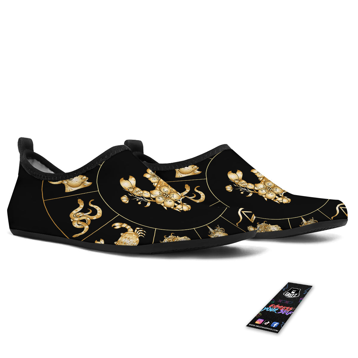 Signs Astrological And Cancer Print Water Shoes-grizzshop