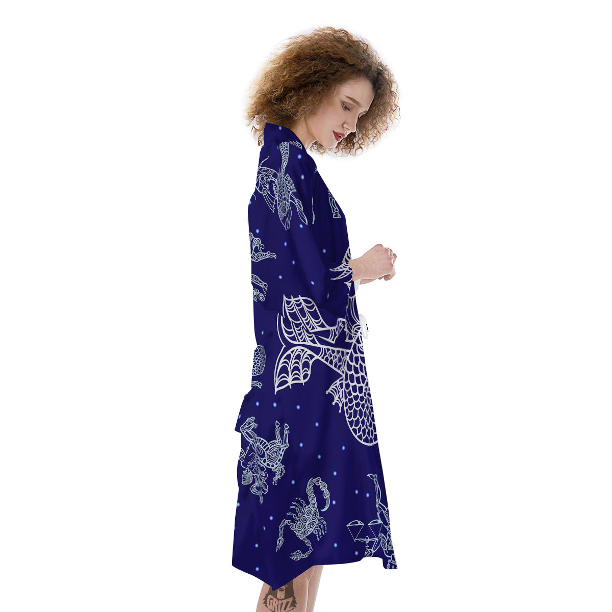 Signs Astrological And Capricorn Print Kimono-grizzshop