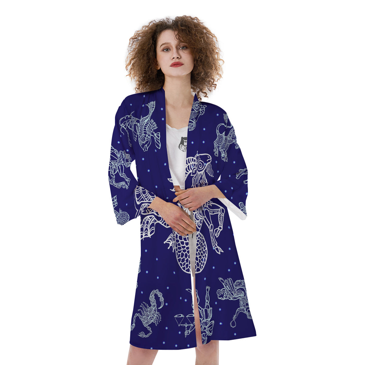 Signs Astrological And Capricorn Print Kimono-grizzshop