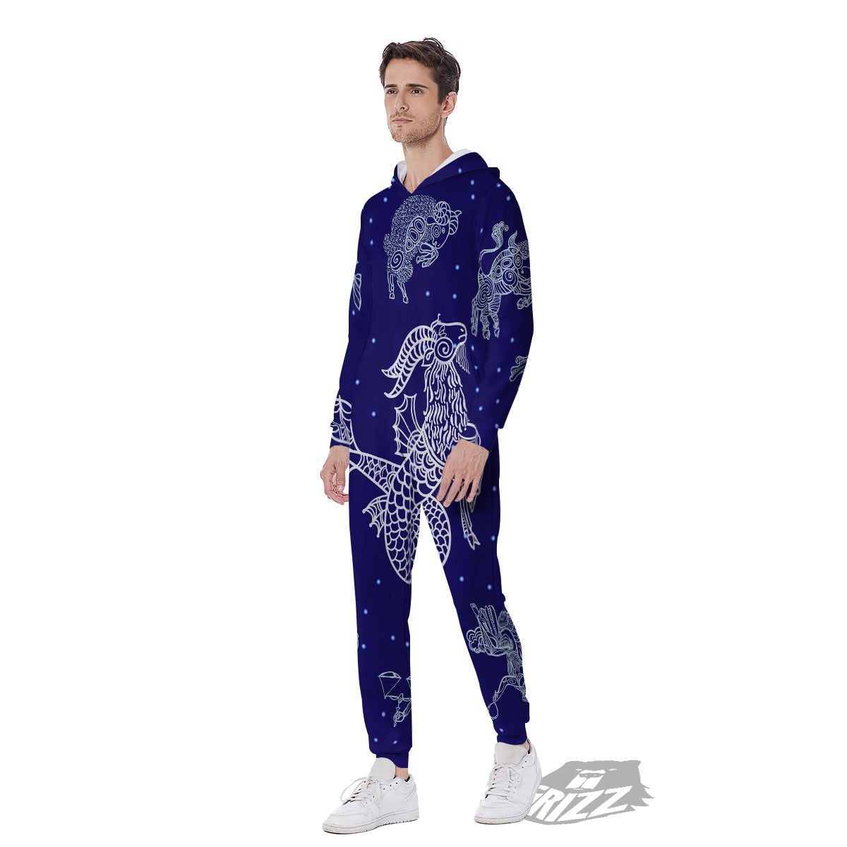 Signs Astrological And Capricorn Print Men's Jumpsuit-grizzshop