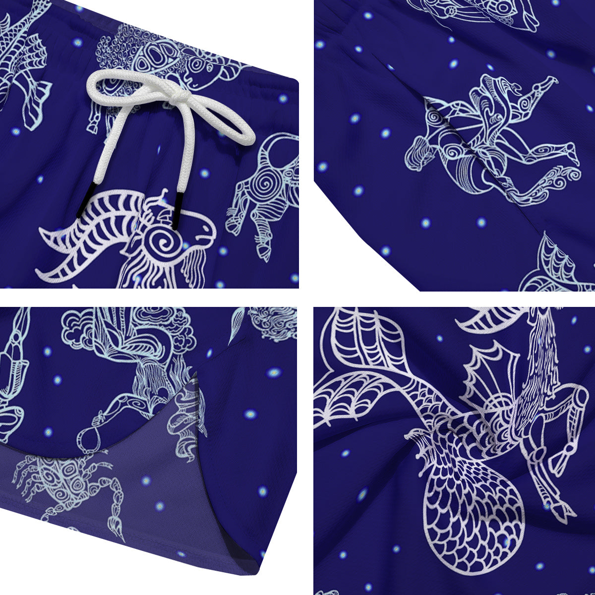 Signs Astrological And Capricorn Print Men's Running Shorts-grizzshop