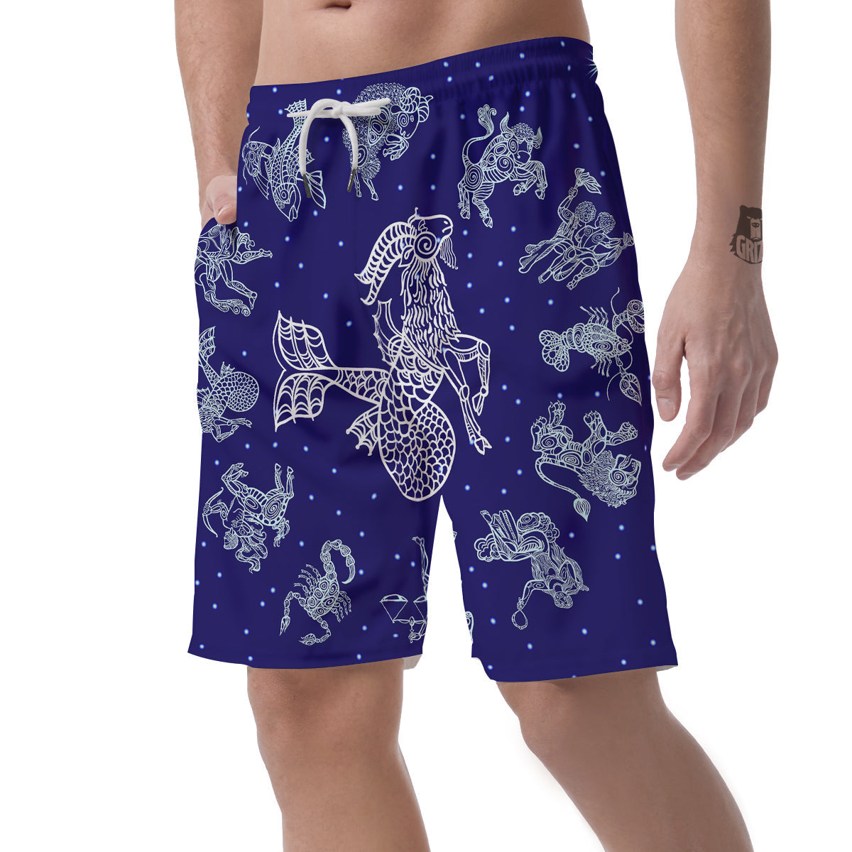 Signs Astrological And Capricorn Print Men's Shorts-grizzshop