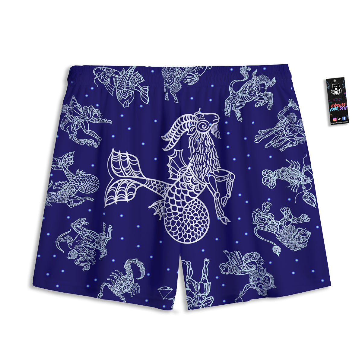 Saint Patrick's Day Green Clover Print Mesh Shorts