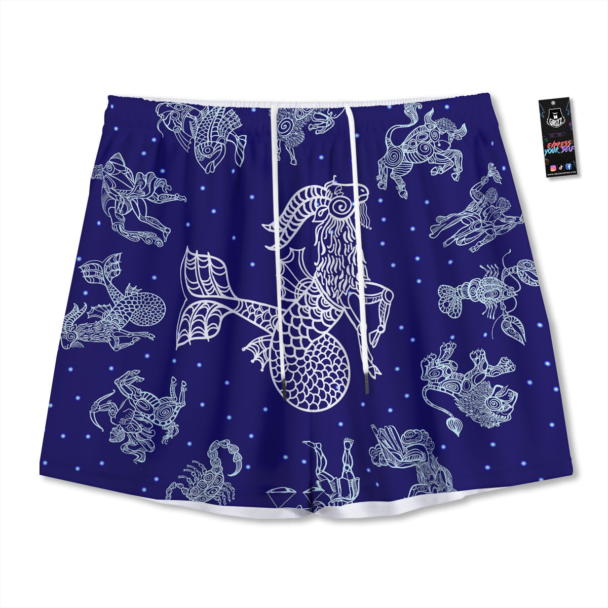 Saint Patrick's Day Green Clover Print Mesh Shorts