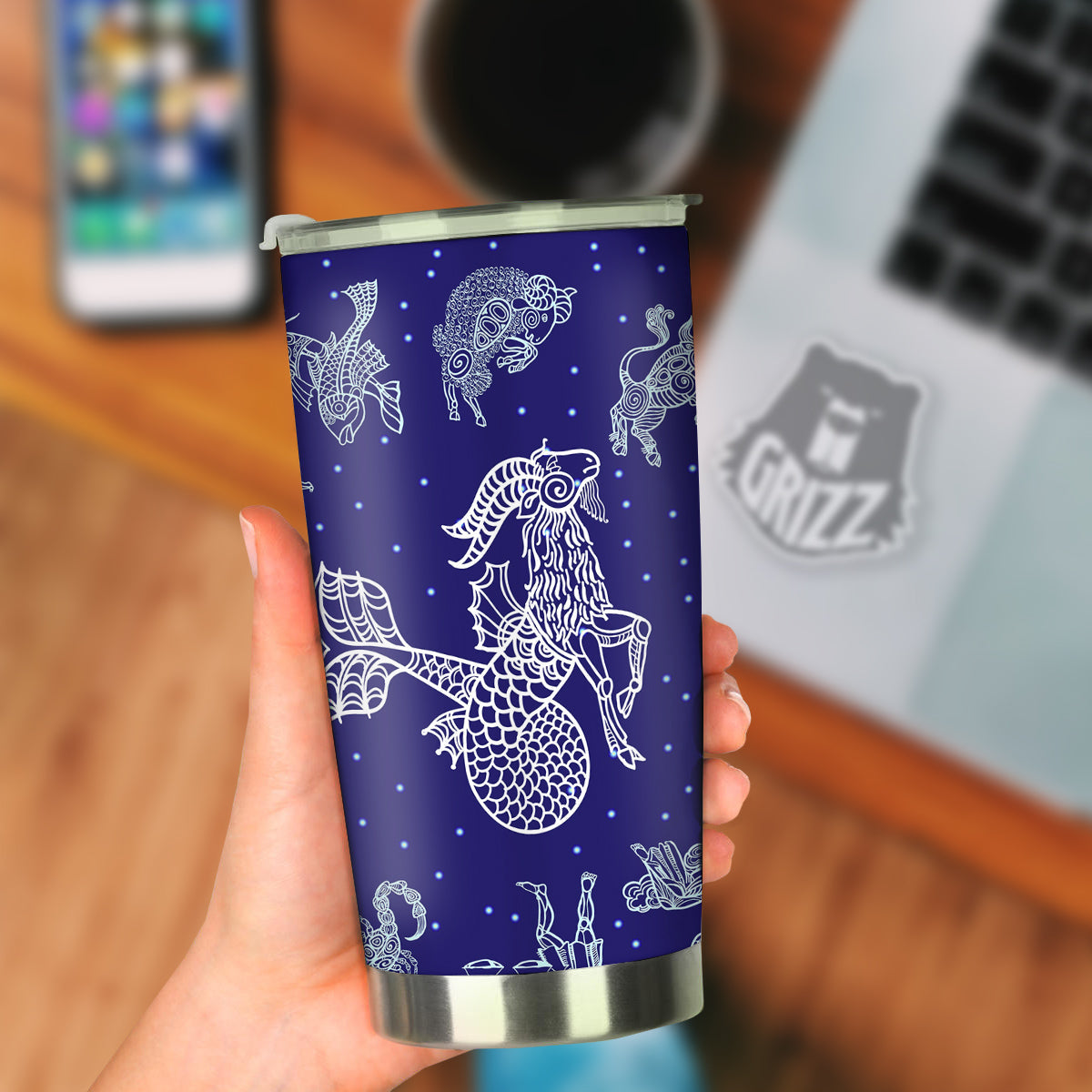 Signs Astrological And Capricorn Print Tumbler-grizzshop