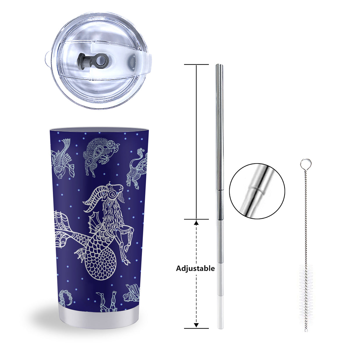 Signs Astrological And Capricorn Print Tumbler-grizzshop