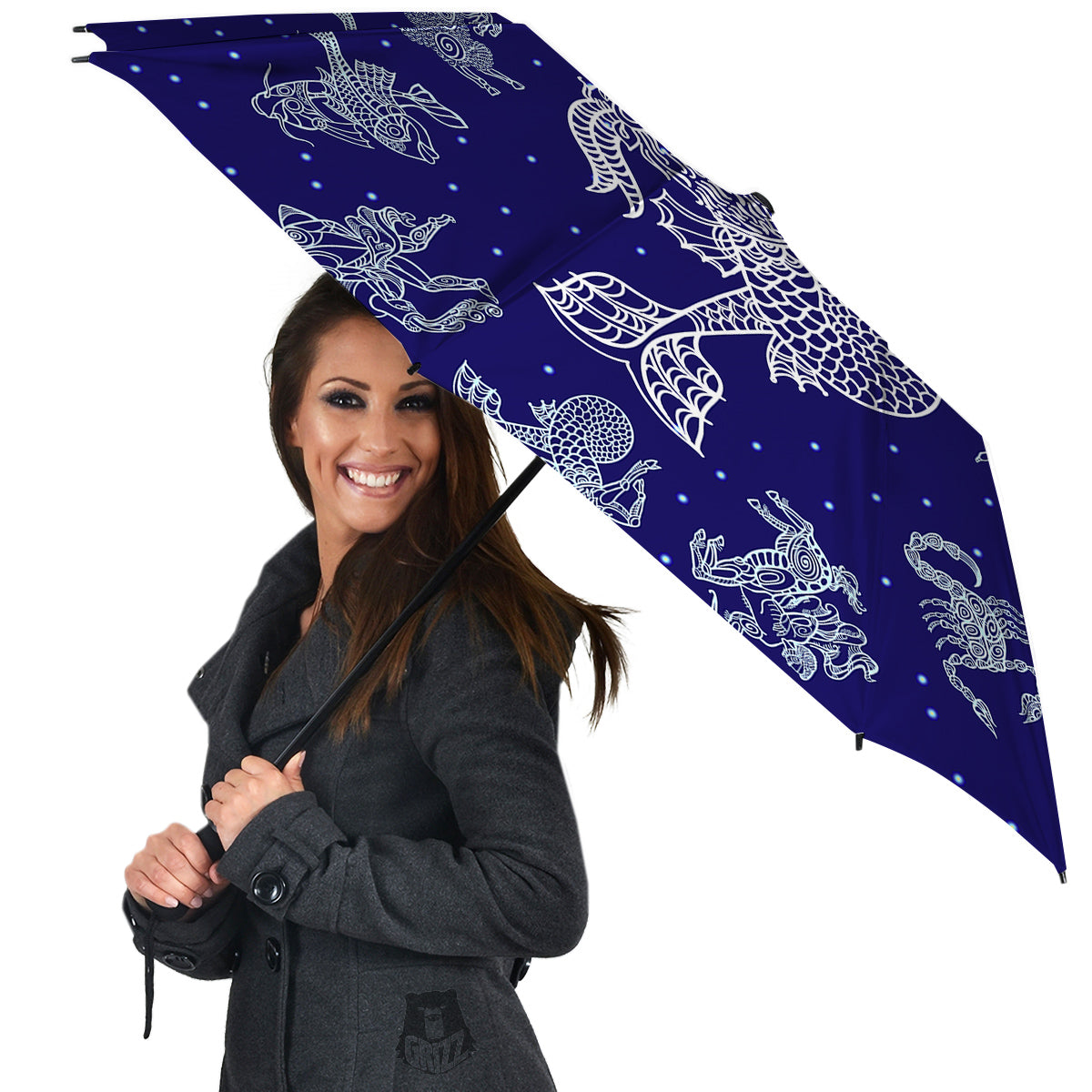 Signs Astrological And Capricorn Print Umbrella-grizzshop