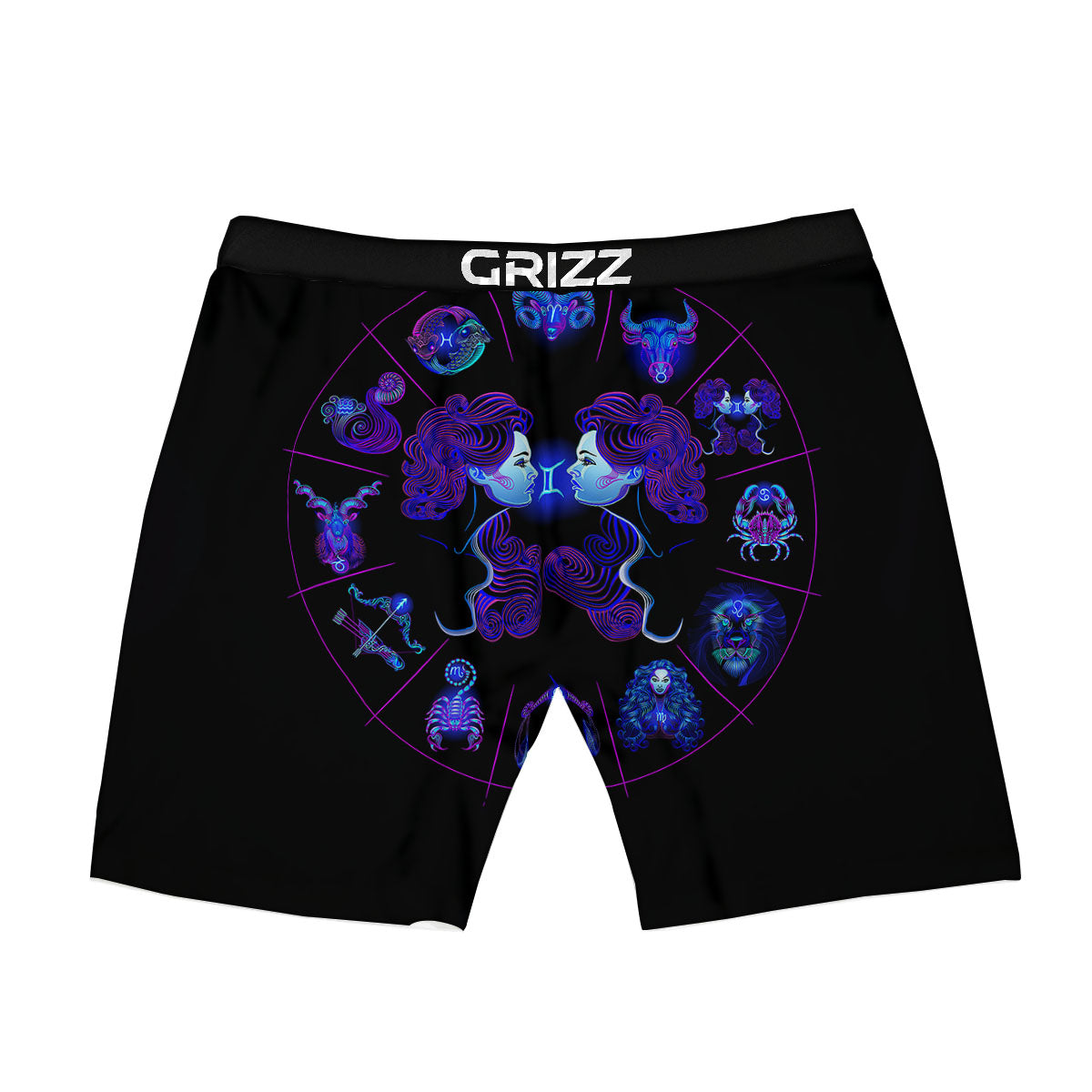 Signs Astrological And Gemini Print Boxer Briefs-grizzshop