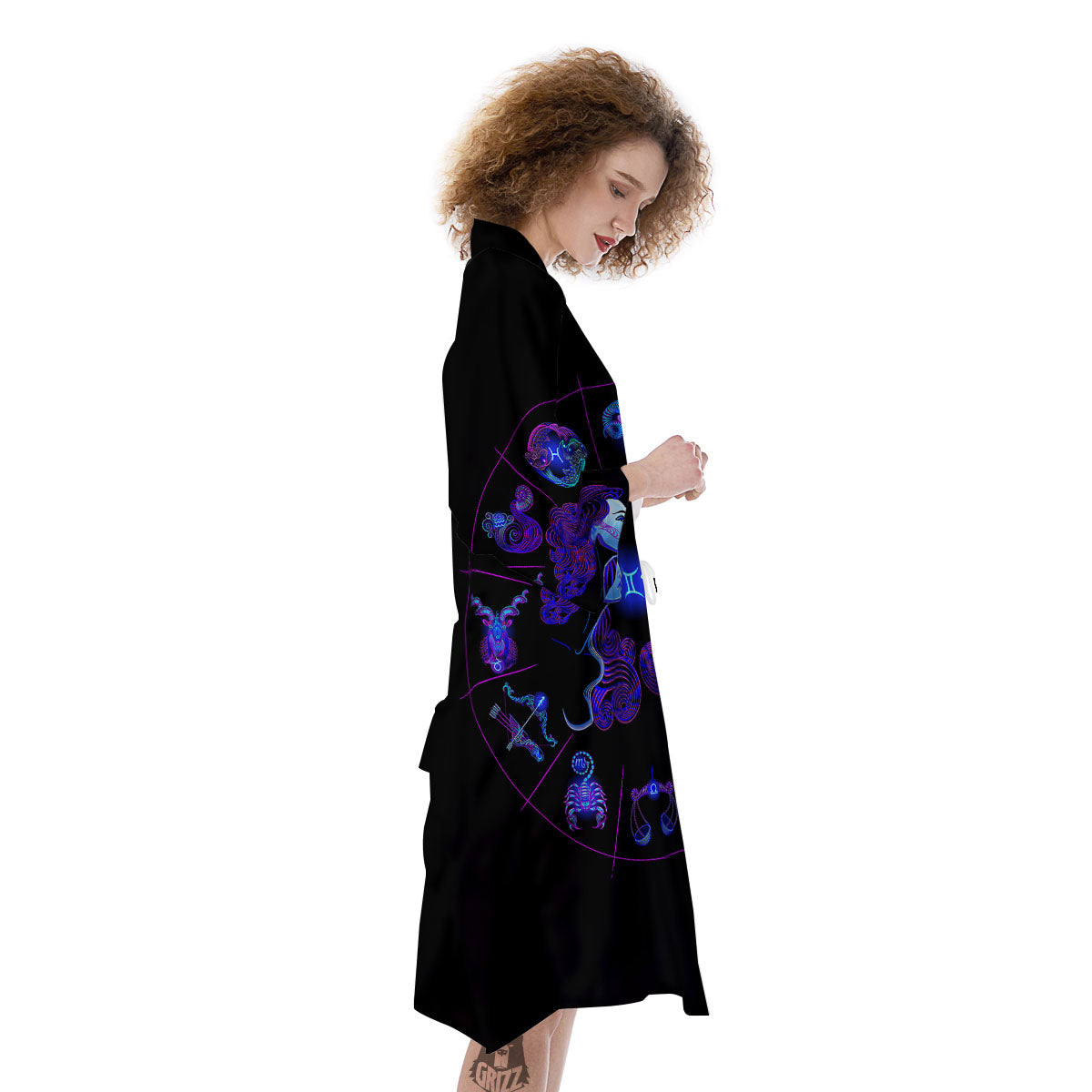 Signs Astrological And Gemini Print Kimono-grizzshop