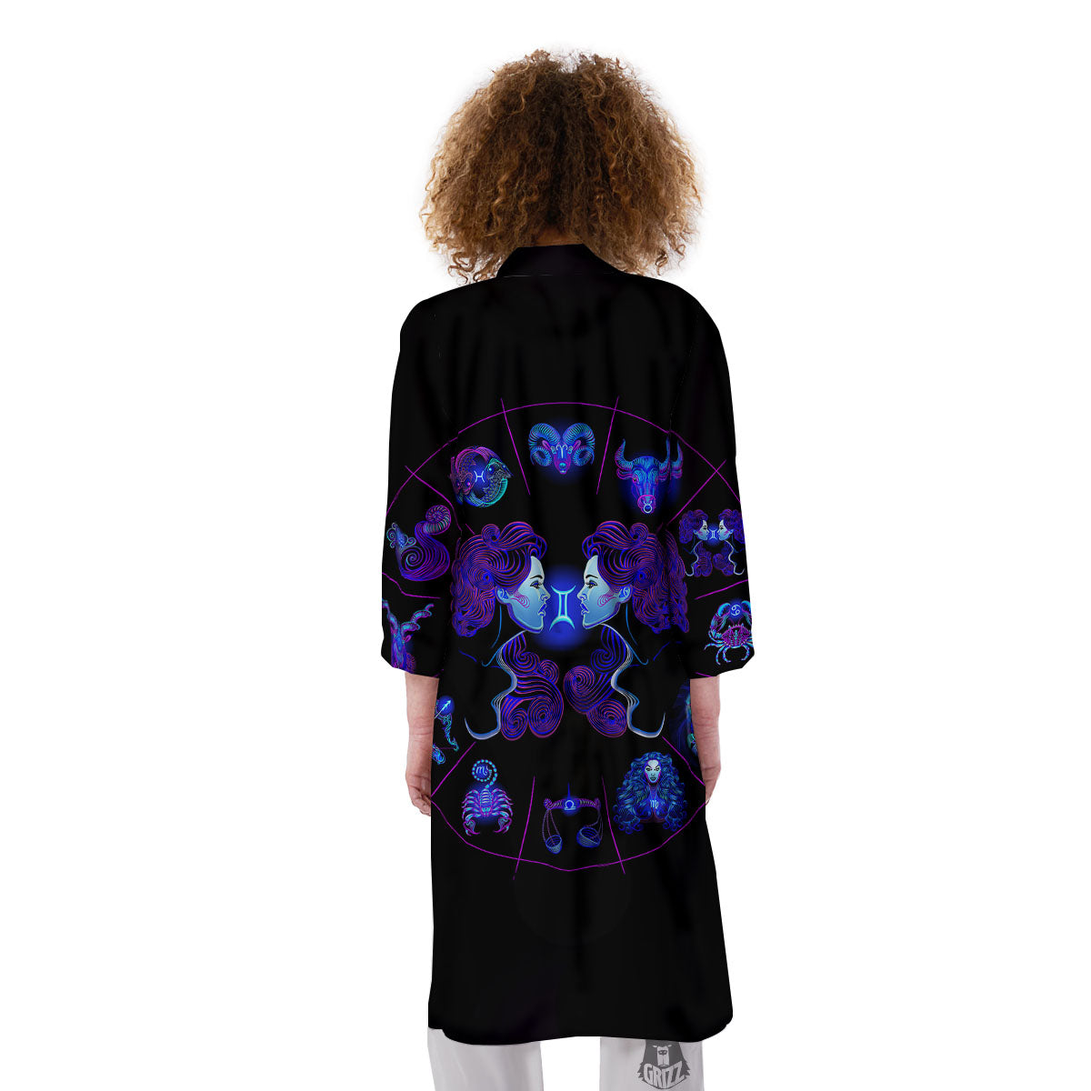 Signs Astrological And Gemini Print Kimono-grizzshop