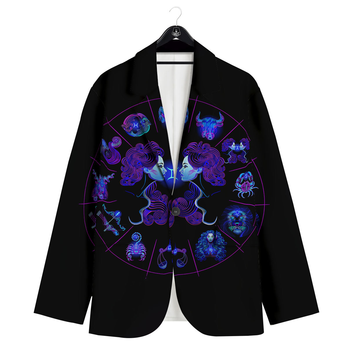Signs Astrological And Gemini Print Men's Sport Coat-grizzshop