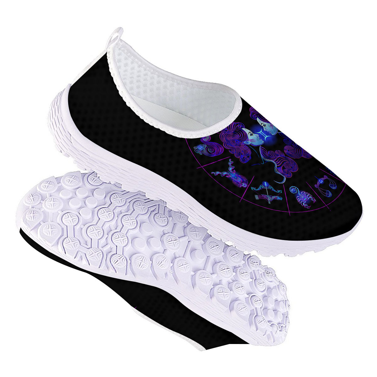 Signs Astrological And Gemini Print Nurse Shoes-grizzshop
