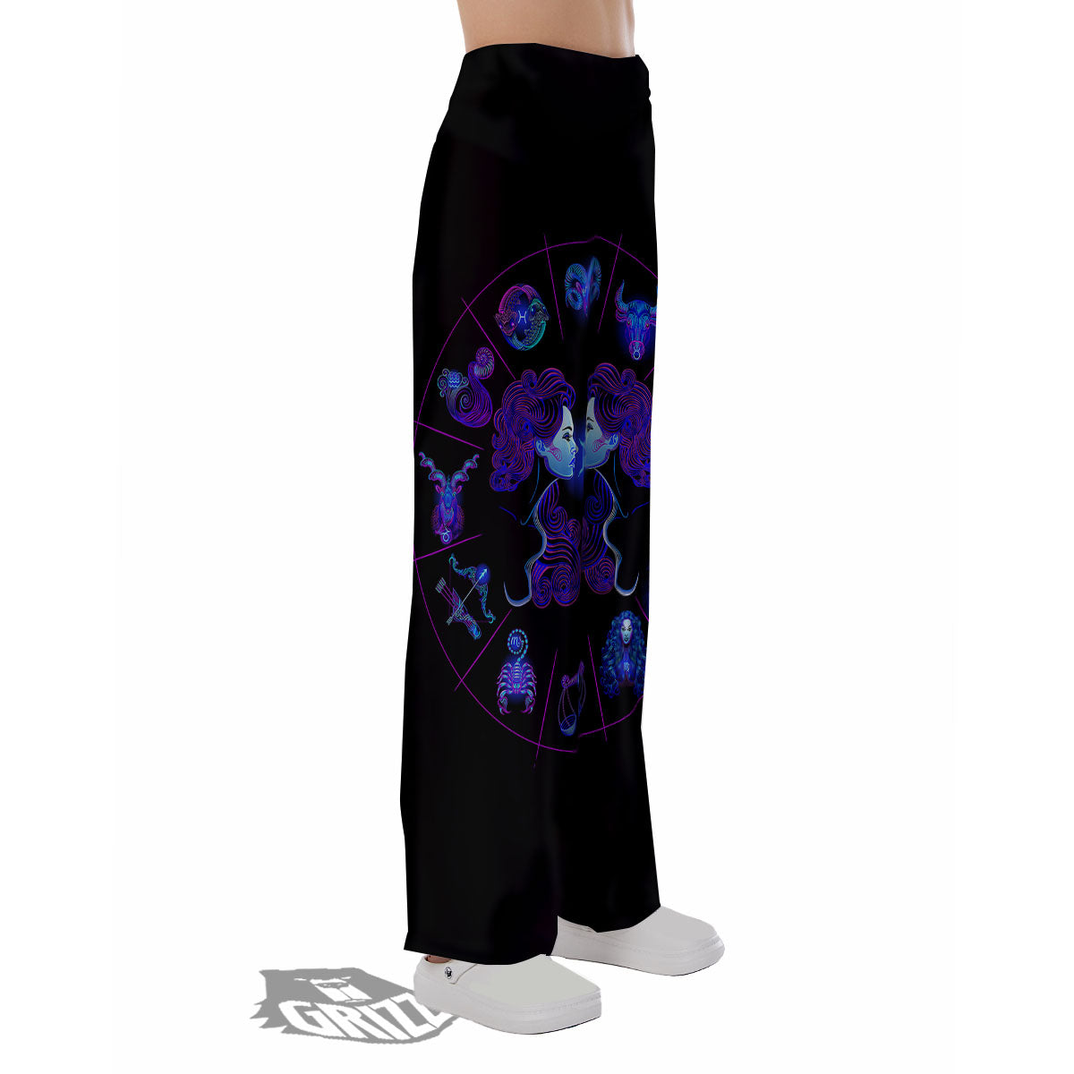 Signs Astrological And Gemini Print Pajama Pants-grizzshop