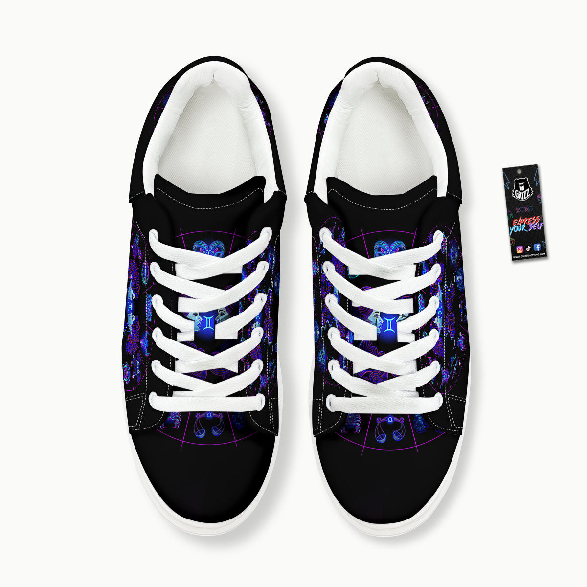 Signs Astrological And Gemini Print Platform Shoes-grizzshop