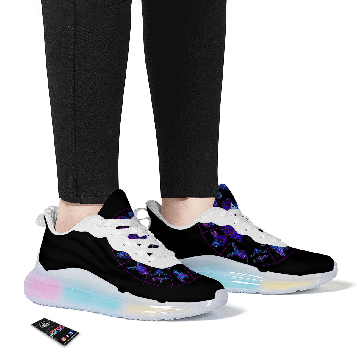 Signs Astrological And Gemini Print Running Sneakers-grizzshop