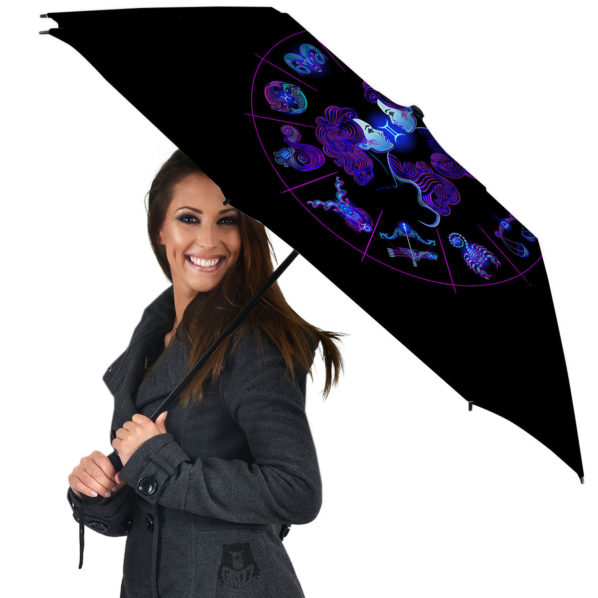 Signs Astrological And Gemini Print Umbrella-grizzshop