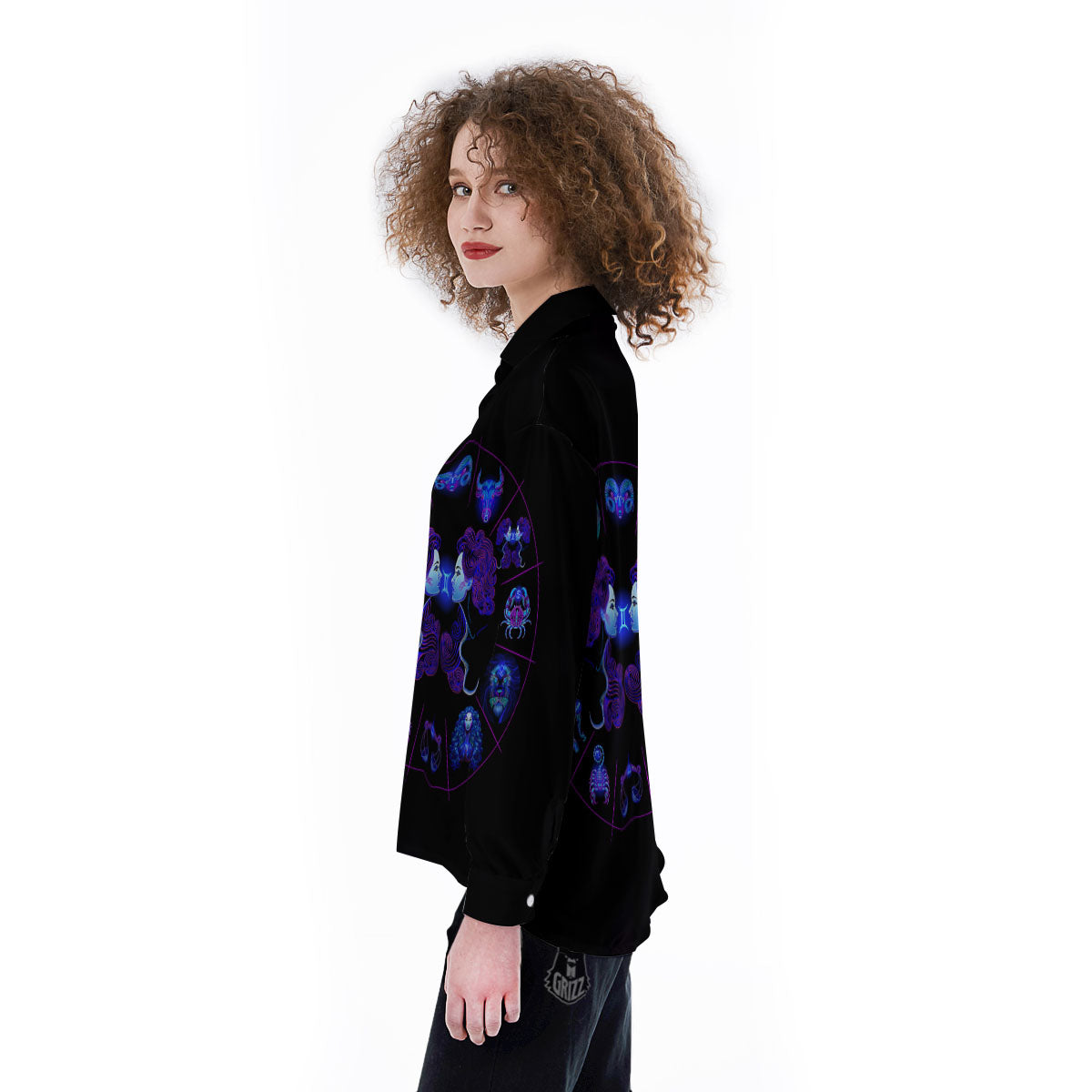 Signs Astrological And Gemini Print Women's Long Sleeve Shirts-grizzshop