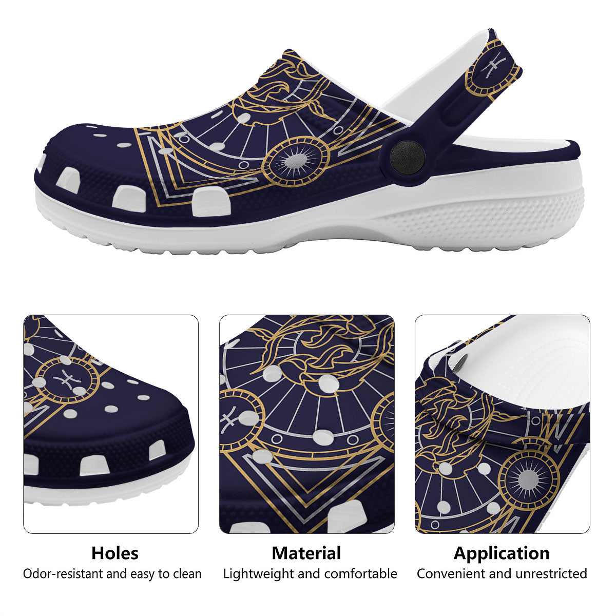 Signs Astrological And Pisces Print Clog-grizzshop