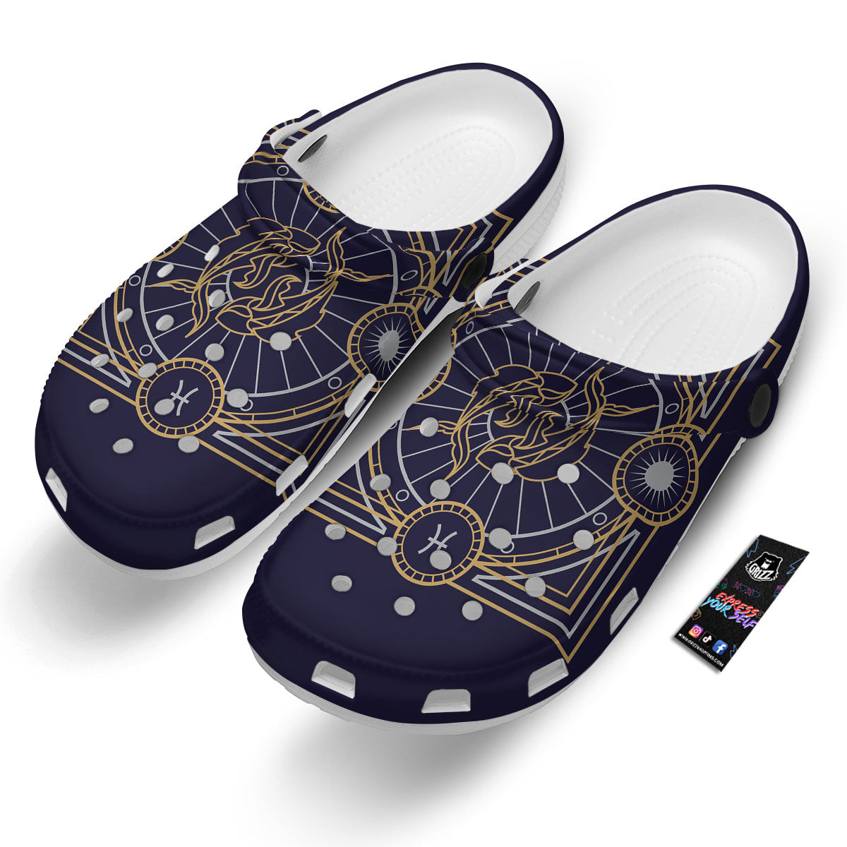 Signs Astrological And Pisces Print Clog-grizzshop