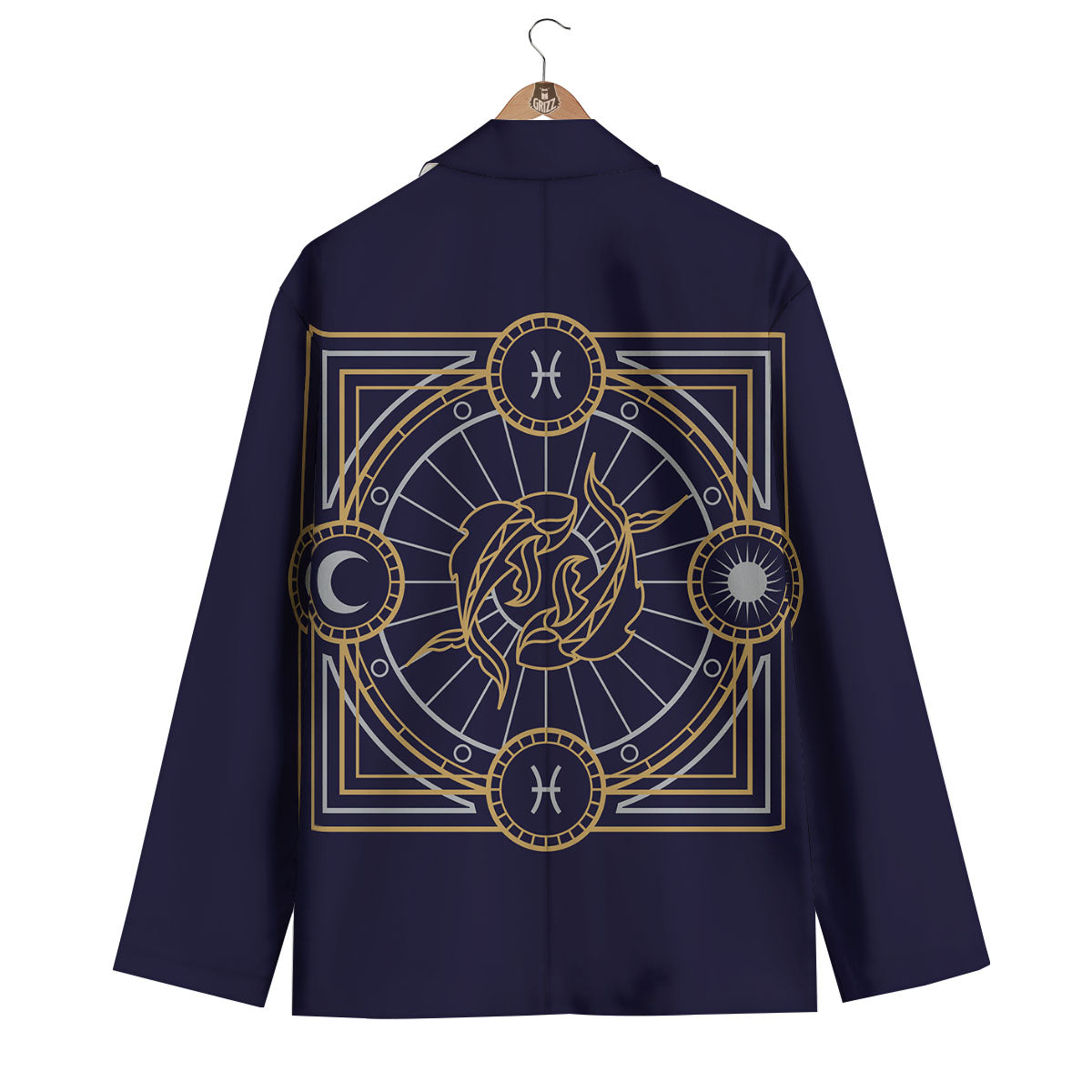 Signs Astrological And Pisces Print Men's Blazer-grizzshop