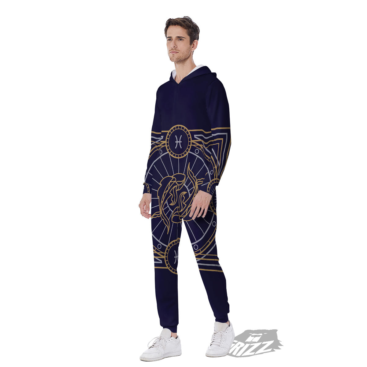 Signs Astrological And Pisces Print Men's Jumpsuit-grizzshop