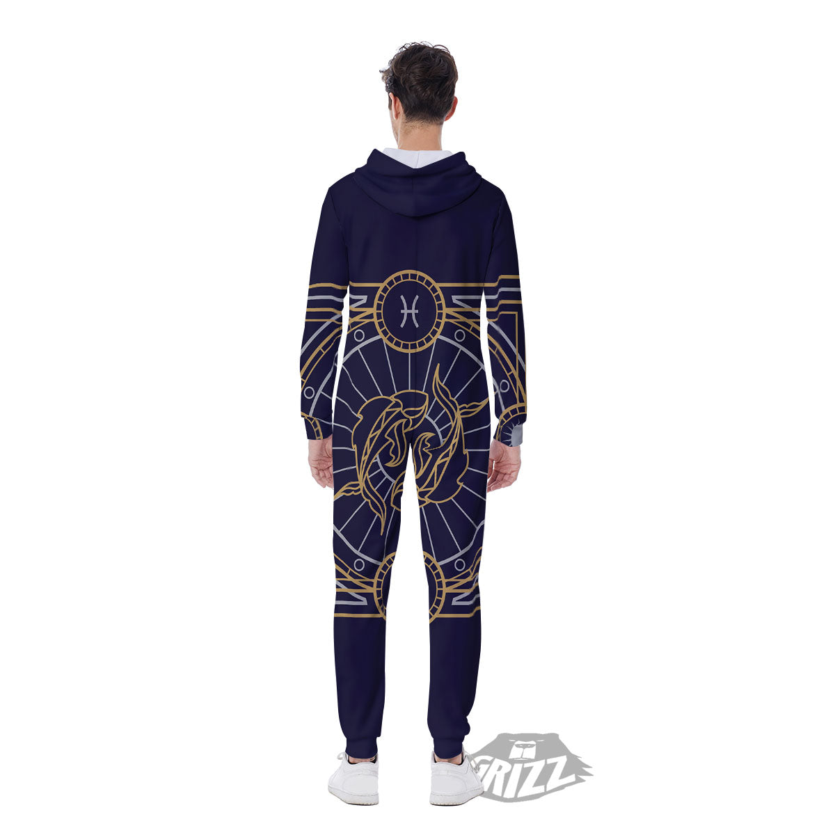 Signs Astrological And Pisces Print Men's Jumpsuit-grizzshop